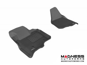Ford F-250/ 350/ 450 Super Duty Super Cab/ Crew Cab Floor Mats (Set of 2) - Front - Black by 3D MAXpider